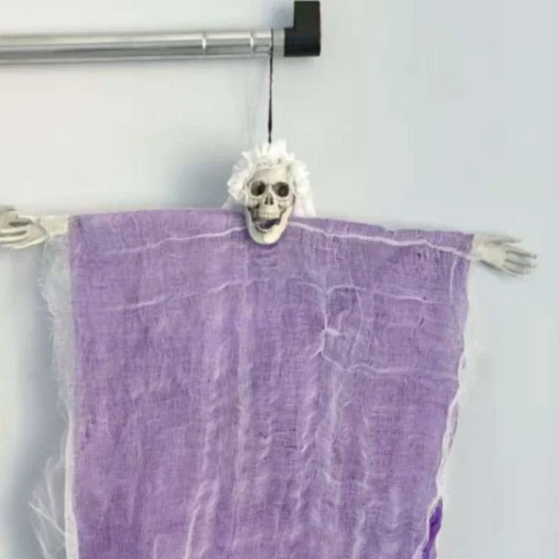 Halloween Spooky Props,Skull Ghost Head&Hanging Ghoul Decor for Haunted House, Bar Scene, Indoor Party Atmosphere Creepy Decor