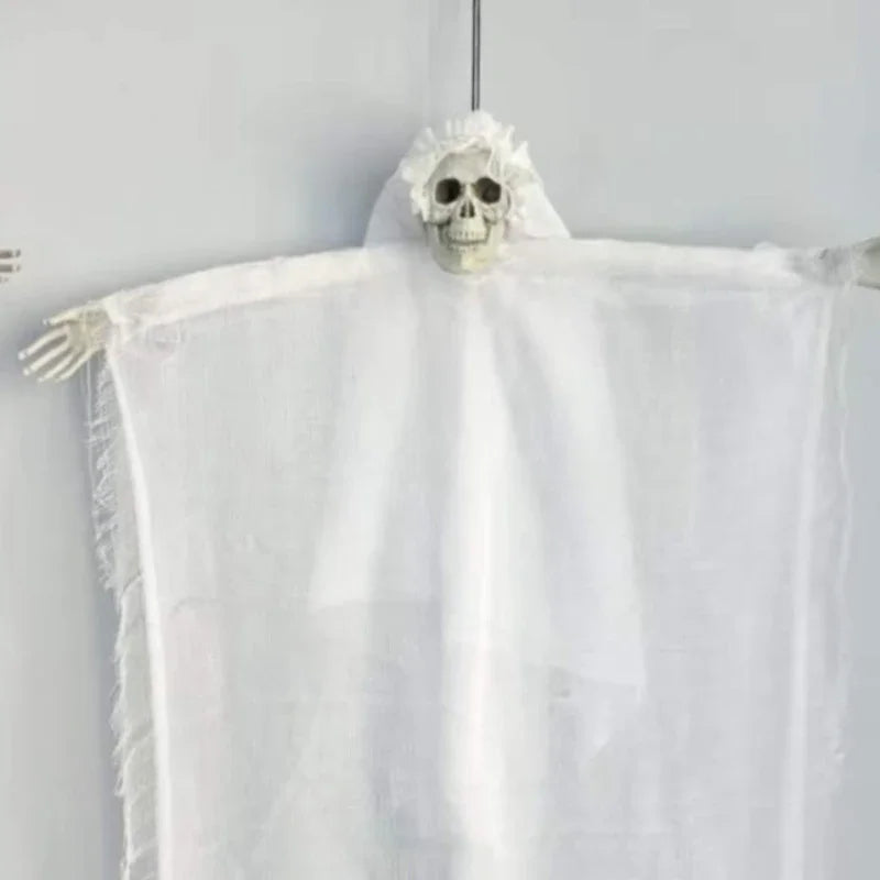 Halloween Spooky Props,Skull Ghost Head&Hanging Ghoul Decor for Haunted House, Bar Scene, Indoor Party Atmosphere Creepy Decor
