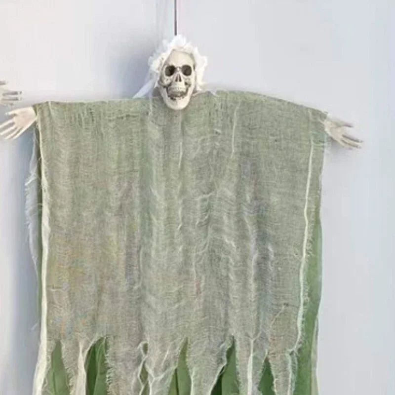 Halloween Spooky Props,Skull Ghost Head&Hanging Ghoul Decor for Haunted House, Bar Scene, Indoor Party Atmosphere Creepy Decor