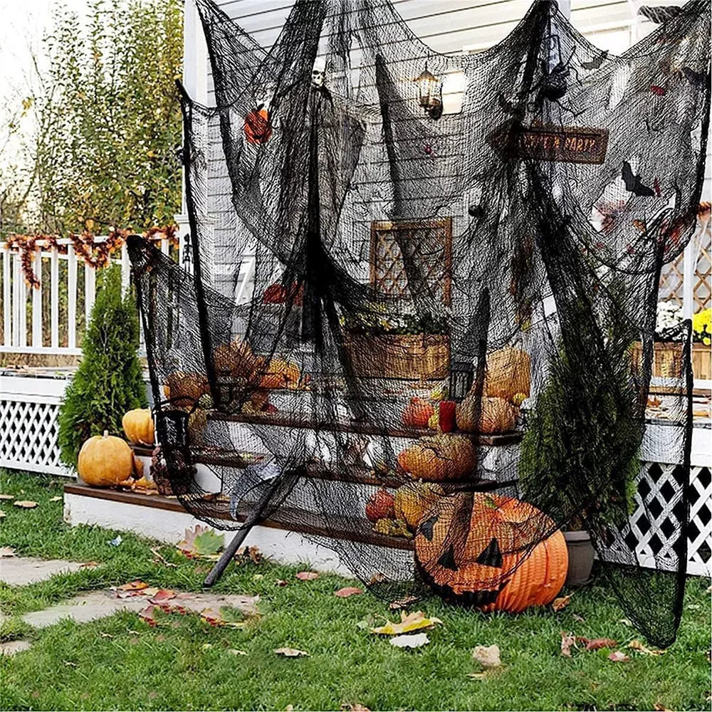 Halloween Gauze Decoration Haunted House Atmosphere Decor Accessories Scary Gauze Home Garden DIY Decoration Suplies Propshallow