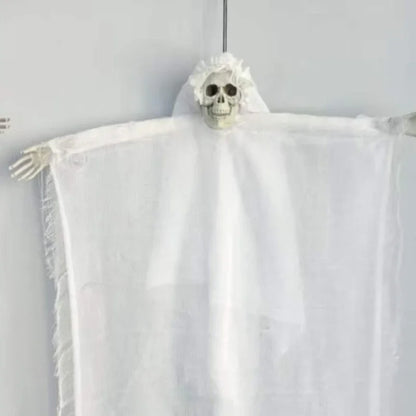 Halloween Spooky Props,Skull Ghost Head&Hanging Ghoul Decor for Haunted House, Bar Scene, Indoor Party Atmosphere Creepy Decor