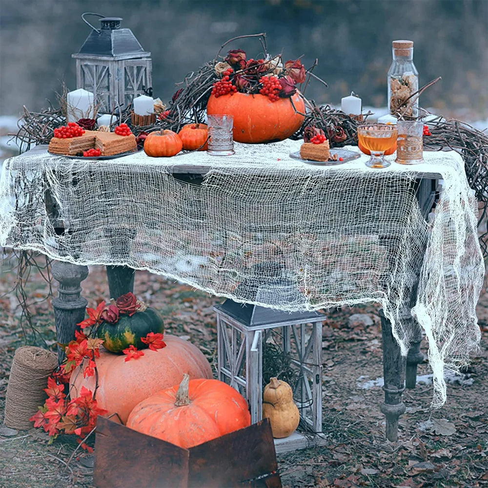 Halloween Gauze Decoration Haunted House Atmosphere Decor Accessories Scary Gauze Home Garden DIY Decoration Suplies Propshallow
