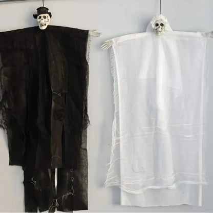 Halloween Spooky Props,Skull Ghost Head&Hanging Ghoul Decor for Haunted House, Bar Scene, Indoor Party Atmosphere Creepy Decor