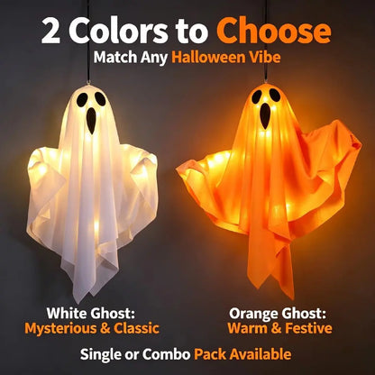 Halloween Decorations Outdoor Indoor Halloween Party Spooky Ghost String Lights LED Fairy Lights Yard Garden Interior Decorate